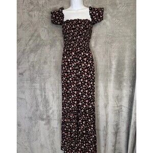 Xhilaration Floral Milkmaid Tiered Maxi Dress Size M Off Shoulder Peasant Boho